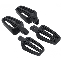 Repose-Pieds Ranger | Ensemble Complet De Repose-Pieds Pilote Et Passager | Noir Ou Poli