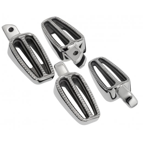 Motone Pedane Ranger | Set Completo Di Pedane Per Pilota E Passeggero | Nero O Lucido