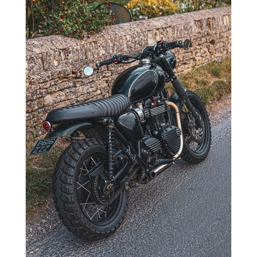 Motone Streamliner Sprocket Cover | Ribbed | LC | Street Twin/T100/T120 | Black/Polished or Brushed Finsish