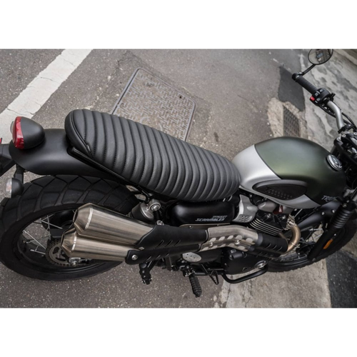 Motone The Viper- Low Profile Skinny Ribbed Seat | Black or Tobacco Brown