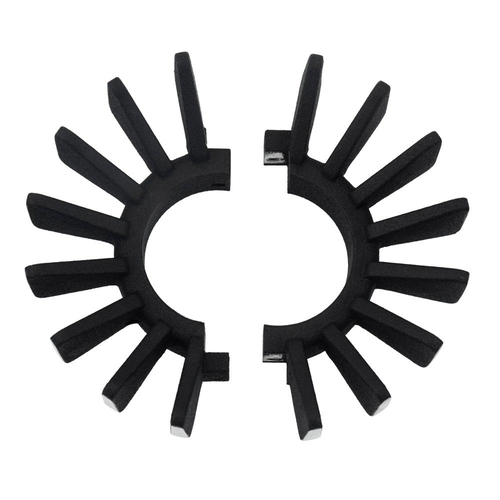 Motone Colliers D'Échappement À Grandes Ailettes | Ailerons Polis Noirs/Contraste | EFI ou CARB