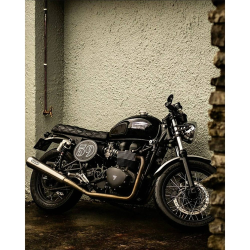 Motone Bonneville Skinny Sitz | Die Mamba | Schwarz Und Hellbraun