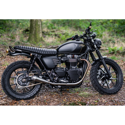 Motone The Love Handle | Passenger Grab Rail | Straat Twin/Street Scrambler/T100/T120 | Zwart Of Gepolijst