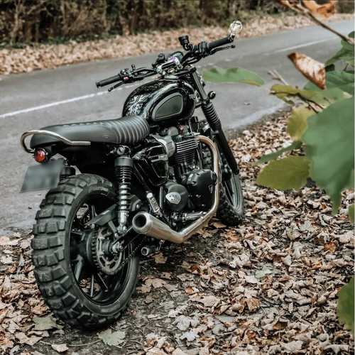 Motone The Love Handle | Passenger Grab Rail | Straat Twin/Street Scrambler/T100/T120 | Zwart Of Gepolijst