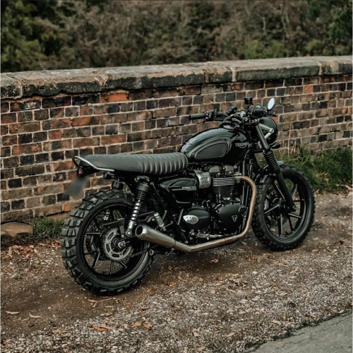 Motone The Love Handle | Passenger Grab Rail | Straat Twin/Street Scrambler/T100/T120 | Zwart Of Gepolijst