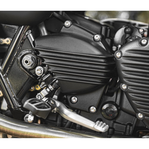 Motone Couvercle De Pignon Streamliner | Côtelé | Ailerons Noirs ou Polished | LC | Rue Twin/T100/T120