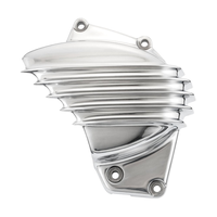 Streamliner Sprocket Cover | Ribbed | Black or Polished Fins | LC | Street Twin/T100/T120