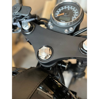 'The Godfather' Top Yoke / Steering Stem Titanium Nut | AC | Spun Metal Finish Or Contrast Polished or Black