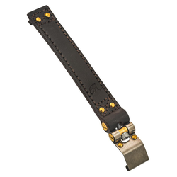 The Beltane | Bobber / Speedmaster Battery Strap | Black Or Brown Leather or Brass