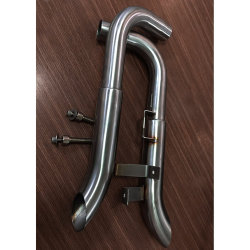 Motone Mayhem Shortys Slash Cut Exhaust Pipes For Bobber / Speedmaster | Brushed