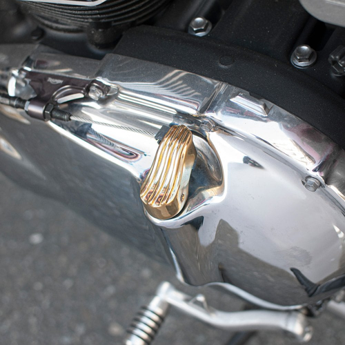 Motone Talon Ribbed Clutch Lifter Cover | Brass