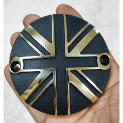 Coperchio / Badge Frizione (Sinistra) | Union Jack | 2 Toni | Ottone E Nero