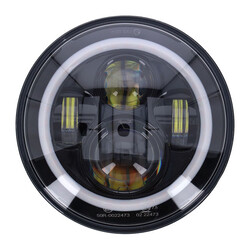 Lampe Frontale Led De 7 Pouces | Noir | Lumineux