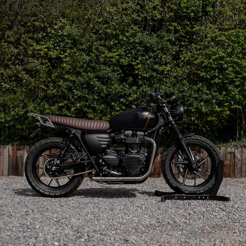 Motone L'Escarmouche | Mini Rack/Rail D'Appui | Street Twin / Street Scrambler / T100 / T120 | Noir Ou Poli