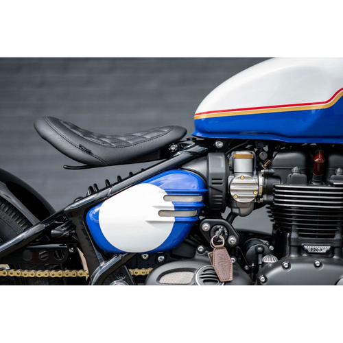Motone Lo Zephyr MK.II | Bobber / Coperchi Aspirazione Thruxton / Rivestimento Corpo Farfallato | Nero