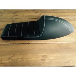 Upholstered Cafe Racer Seat Tuck N' Roll Stitch Black Type 45