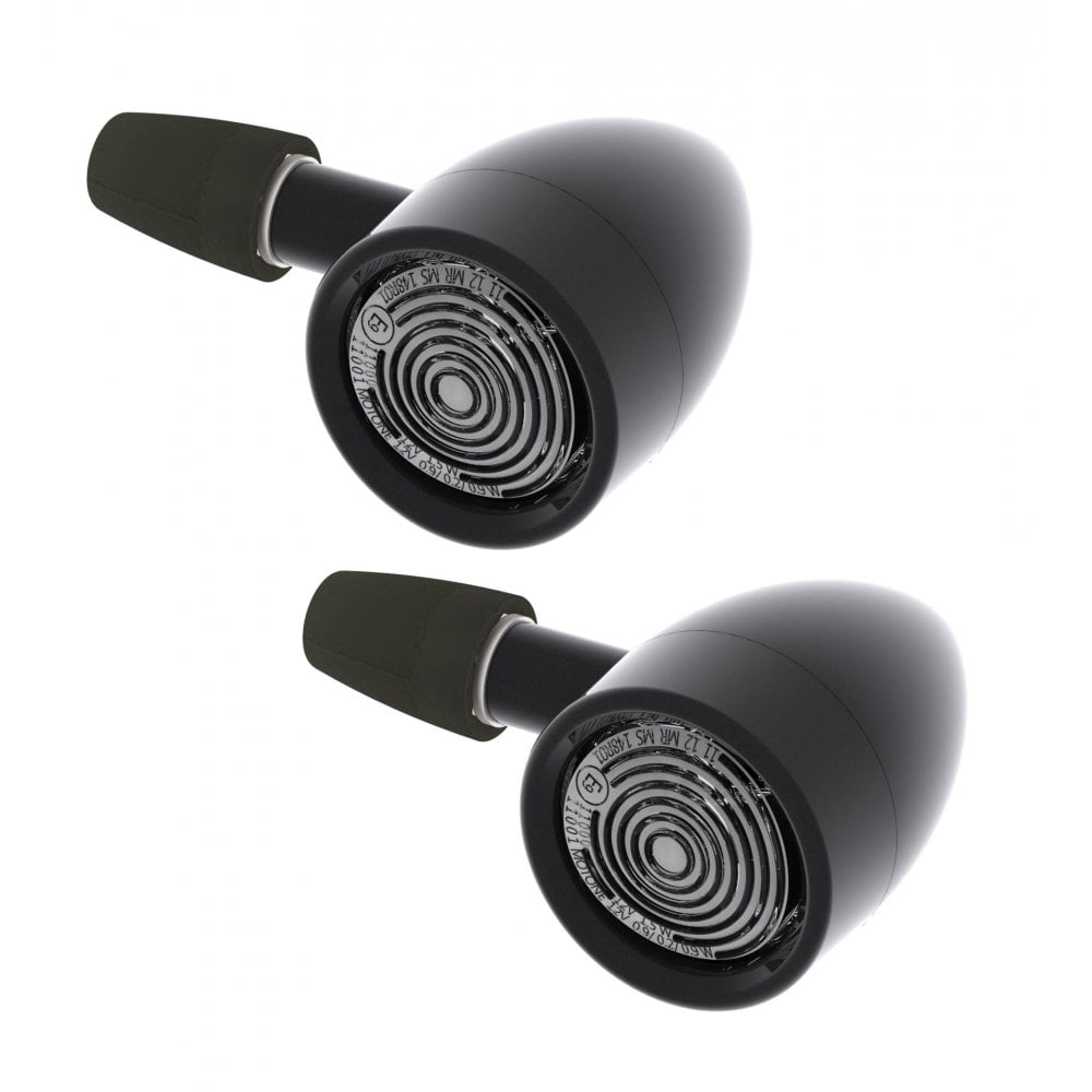 Fanale Posteriore LED HIGHSIDER Rocket Bullet Nero Con Luce Freno E Freccia Per Moto