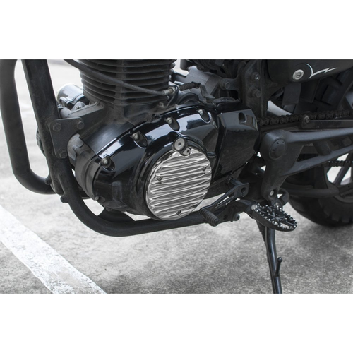 Motone Honda CB350 Motorkap LHS | Geribbeld | Messing Of Gepolijst