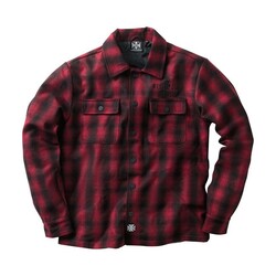 Camicia Scozzese Foderata In Lana | Rosso/Nero | Scegli La Taglia