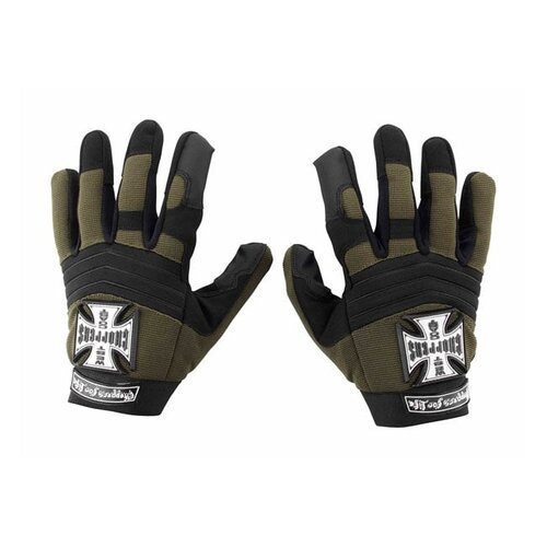 West Coast Choppers Guantes Pay Up Suckers | Oliva/Negro | Elige Talla