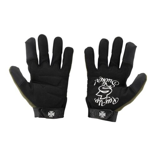 West Coast Choppers Pay Up Suckers Gloves | Olive/Black | Choose Size