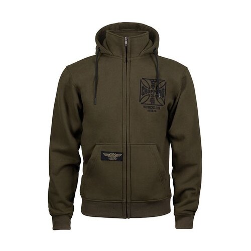 West Coast Choppers OG ATX-Hoodie Met Rits | Olijfgroen | Kies De Maat