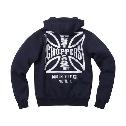 West Coast Choppers Sweat À Capuche Zippé OG ATX | Bleu Marine | Choisir La Taille
