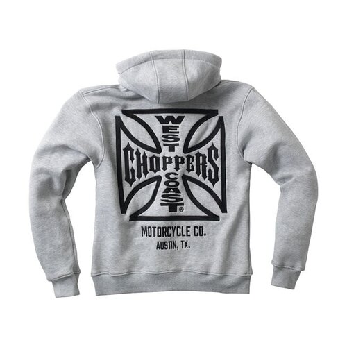 West Coast Choppers Sweat À Capuche Zippé OG ATX | Gris Mélange | Choisir La Taille