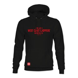 Austin-Hoodie | Zwart/Rood | Kies De Maat