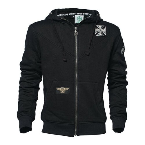 West Coast Choppers OG Klassieke Hoodie Met Rits En Paneel | Zwart | Kies De Maat