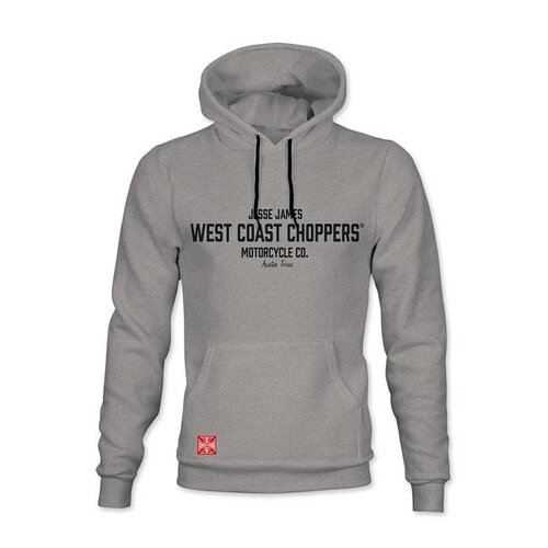 West Coast Choppers Felpa Con Cappuccio Austin | Grigio | Scegli La Taglia