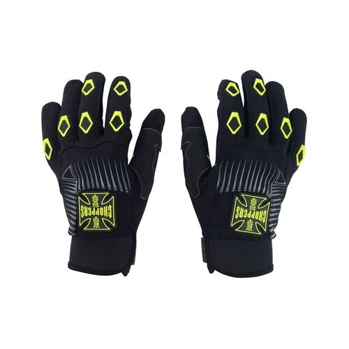 West Coast Choppers Por Vida-Handschoenen | Zwart/Geel | Kies De Maat