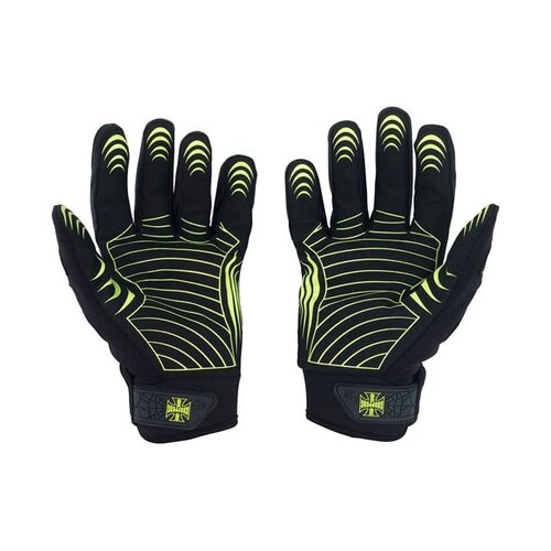 West Coast Choppers Gants Por Vida | Noir/Jaune | Choisir La Taille