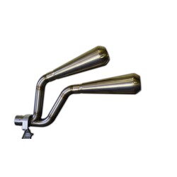 Tubo de escape doble de montaje alto para BMW K100 (acero inoxidable)