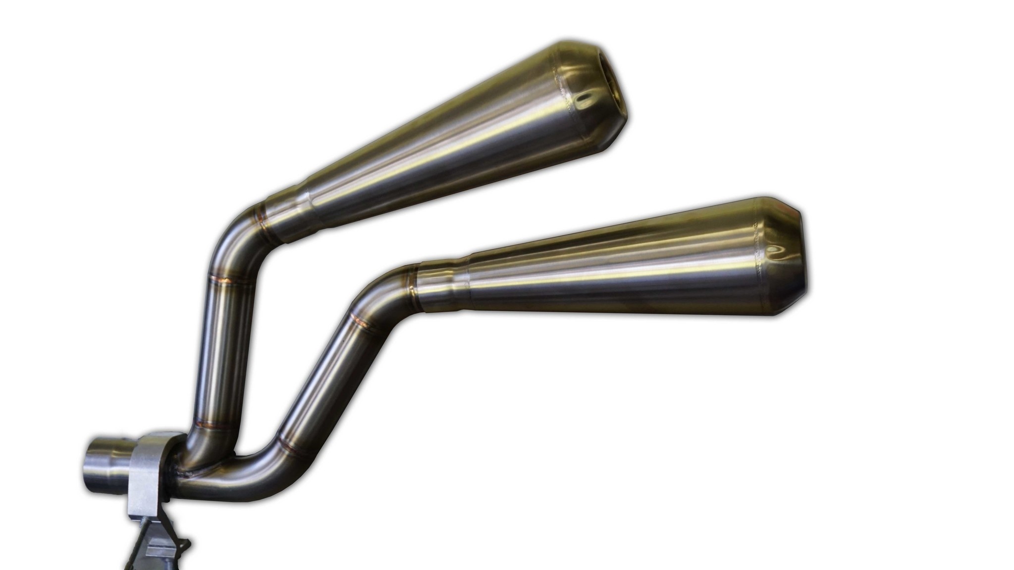 Tube d'échappement jumelé à montage haut BMW K100 (acier inoxydable ...