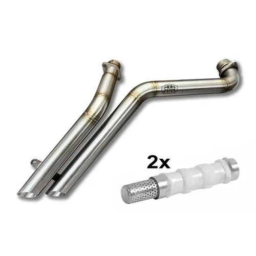 Raw Metal Racers Pot d'échappement pour souffleuse à feuilles - Honda VT600 / Honda VLX 1988-2008