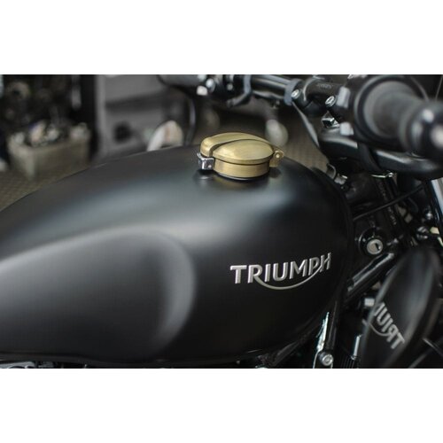 Motone Monza Cap Kit voor Triumph en HD - Messing Plaat