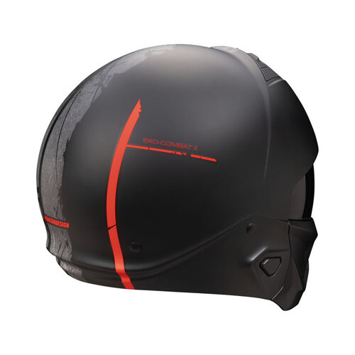 Scorpion Exo-Combat II Signore | Nero Opaco/Rosso | Scegli La Taglia
