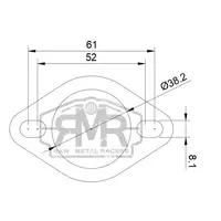 Brida de escape de acero inoxidable (varios tamaños)