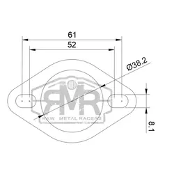 Brida de escape de acero inoxidable (varios tamaños)