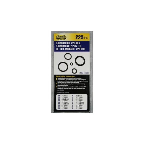 Benson Tools Juego de juntas tóricas 225 uds.