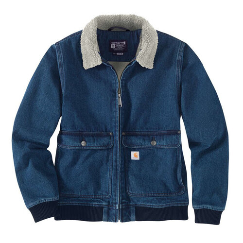 Carhartt Relaxed Fit Denim Sherpa Lined Women Jacket | Beech | Choose Size