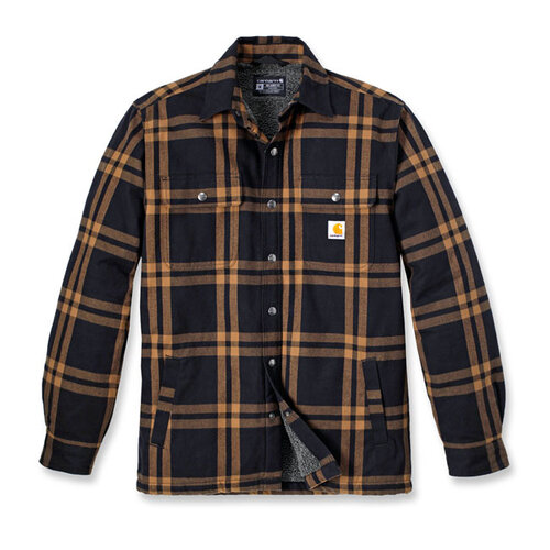 Carhartt Relaxed Fit Flannel Sherpa-Lined Shirt Jack | Black | Choose Size