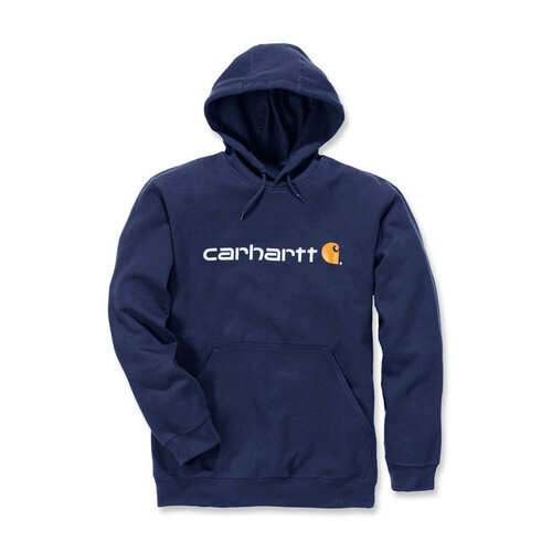 Carhartt Signature Logo Hoodie Neu | Marine | Wählen Sie Größe