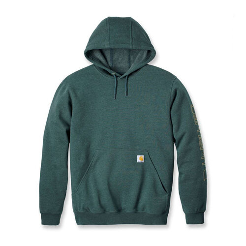 Carhartt Sleeve Logo Hooded Sweatshirt | Frosted Balsam Heathe | Choose Size