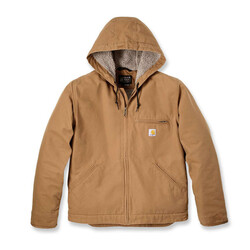 Veste Doublée Sherpa En Canard Lavé | Marron | Choisissez La Taille