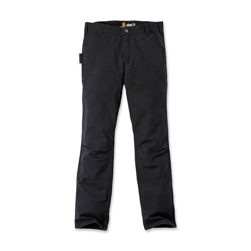 Carhartt Pantaloni Da Lavoro Elasticizzati | Anatra Doppio Frontale Nera | Scegli La Taglia