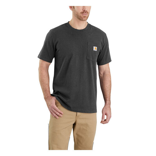 Carhartt Camiseta Con Bolsillo Para Ropa De Trabajo | Brezo De Carbono | Elige Talla