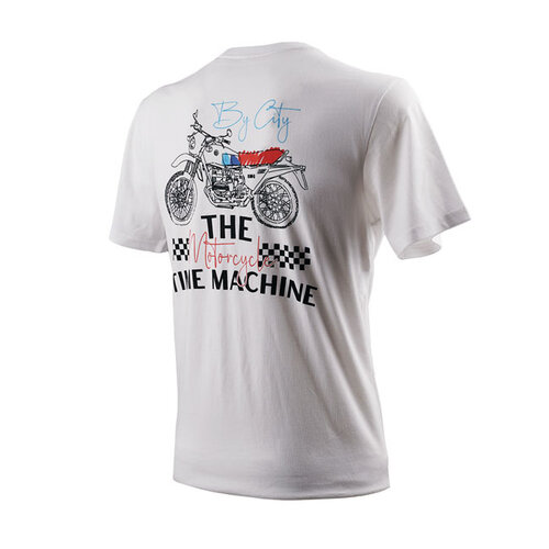 By City Naar Tijdmachine T-Shirt | Wit | Kies Maat