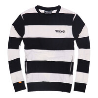 Shawn-Streifen-Sweatshirt | Cremeweiß/Schwarz | Wählen Sie Größe